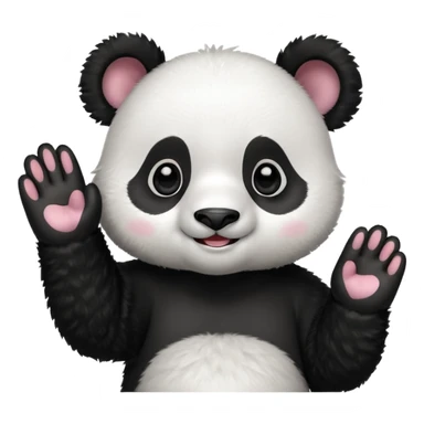Cute panda cub saying hello  sticker