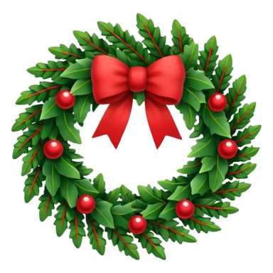 Christmas wreath sticker