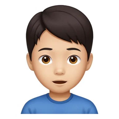 asian kid wow face sticker