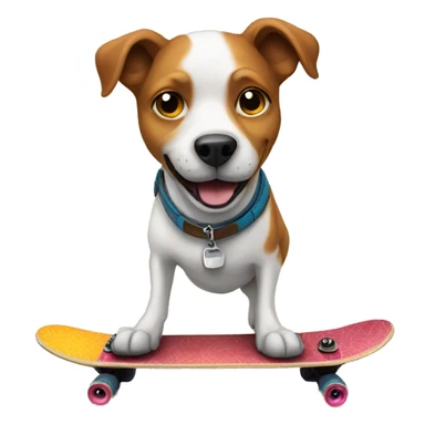 Dog riding skateboard  sticker