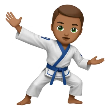 Karate Emoji with Seattle Seahawks Colors sticker