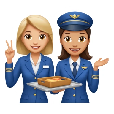 Airplane talking to a female flight attendant.  sticker