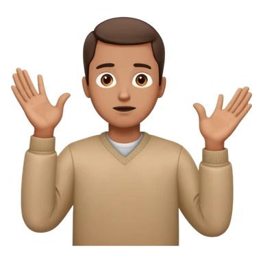 Guy with his hands saying idk sticker