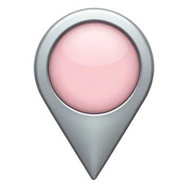 soft-edged pale pink location pin, no face sticker