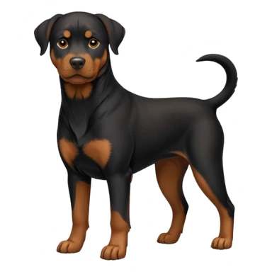 black and tan doberman rottweiler mix sticker