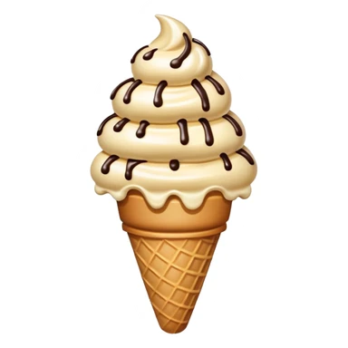 Chocolate chip ice cream cone  sticker