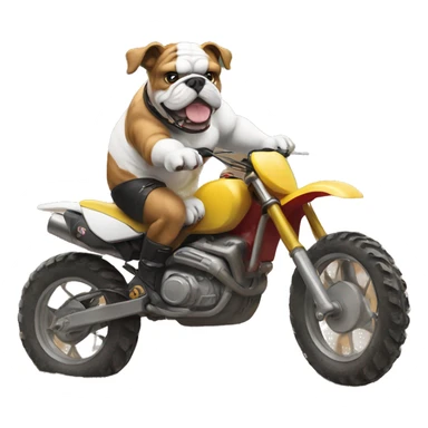 Bulldog  on a dirtbike sticker