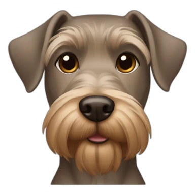 light brown york and light brown Schnauzer dog mix sticker