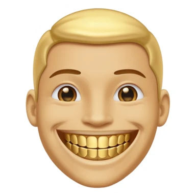 An emoji checking it's grillz lyk a rapper  sticker