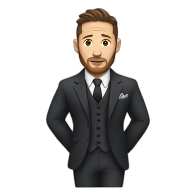 Tom Hardy wearing suit sticker