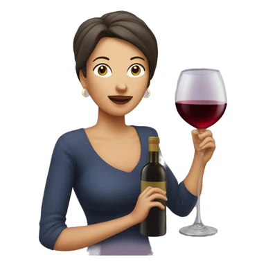 Mom Drinking wine directly out of decanter sticker
