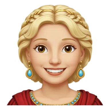 Ancient Roman woman with earrings and blonde hair sticker