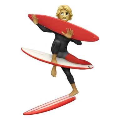 surfer with red surfboard sticker