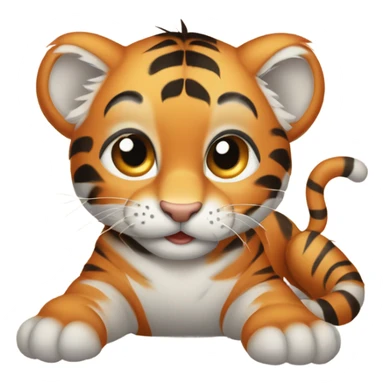 Baby tiger cute sticker