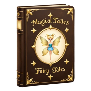magical fairy tales book with sparkles, no characters sticker