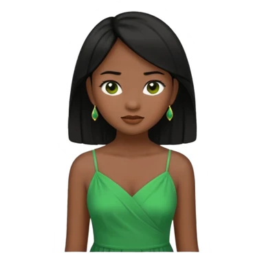 tạo cho tôi emoji công chúa tianna mặt thon da đen xinh và gần giống trong phim nhất, bỏ khuyên tai đi sticker