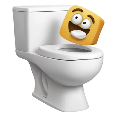 skibidi toilet eating a skibidi tolet sticker