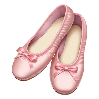 ballet slippers, flat dance shoes, iPhone emoji style sticker