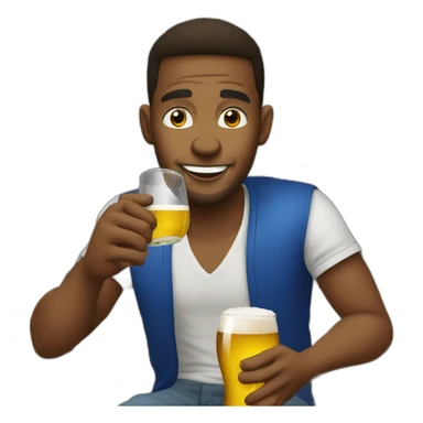 Samuel eto’o drinking beer sticker