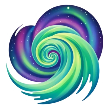 something that represents the aurora sticker