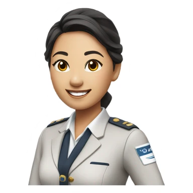Spirit Asian flight attendant  sticker
