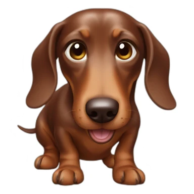a dachshund vomits chocolate cream sticker
