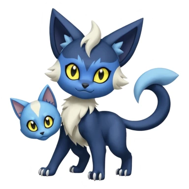 Luxray-Meowstic-Absol-Dewott-fusion sticker