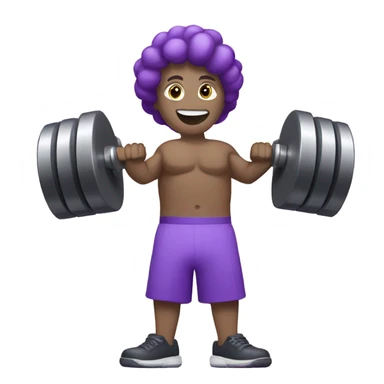 Lilac pair of dumbbells sticker