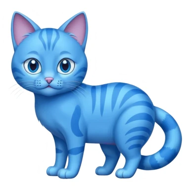 Blue cat but with 6 feet and short tail sticker