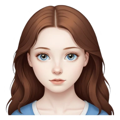 One girl with pale skin brown eyes brown hair
A second girl with pale skin brown eyes brown hair
A third girl with pale skin brown eyes brown hair
A fourth girl with pale skin blue eyes brown hair
A fifth girl with pale skin blue eyes brown hair sticker