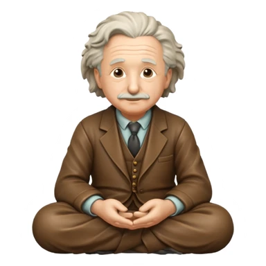 sitting philosopher-statue as albert einstein and blessing sticker