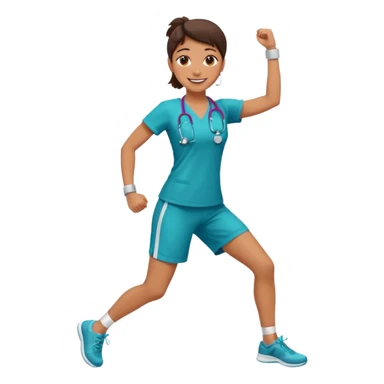doctor doing cardio dance sticker
