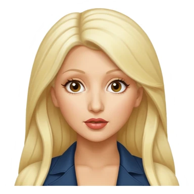 Christina Aguilera with long blonde hair sticker