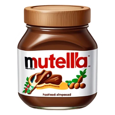 Nutella Glas with a Wood lid sticker