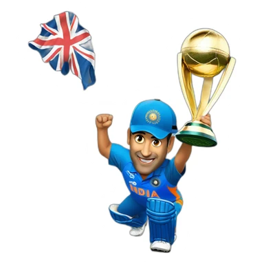 MS dhoni with world cup sticker
