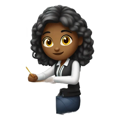 Girl studying in France university  sticker