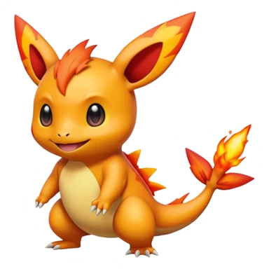 Victini-Pichu-Charmander-Fakémon-hybrid-creature (full body)  sticker
