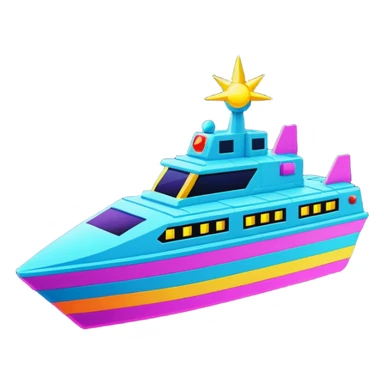 a galaga ship in a pixellated 1980s retro video game style sticker