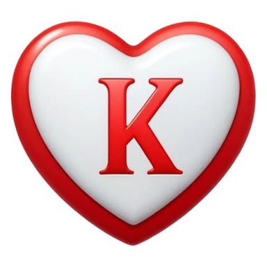 Heart with K on it  sticker