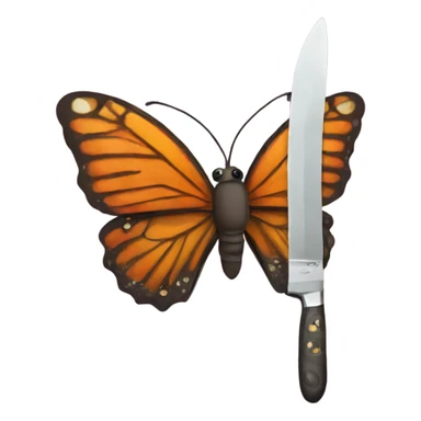 butterfly with knife sticker