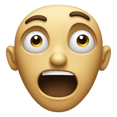 An emoji with a scared or nervous expression, arched eyes tilted inward, and hands gripping the face in a gesture of anxiety. A black background with dynamic effects adding depth, emphasizing the intense and captivating emotion sticker