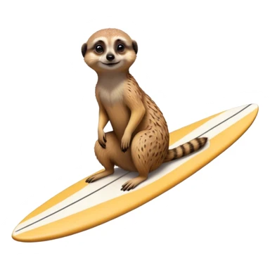 Meercat on a surfboard in galaxy sticker