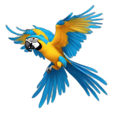 Blue And Gold Macaw Flying sticker