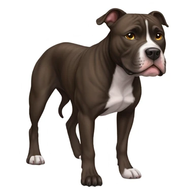 American pitbull terrier dark brindle sticker