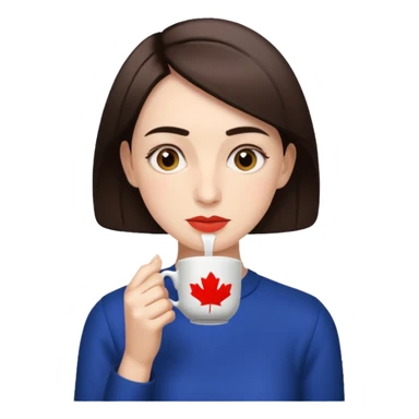 Maia Sandu drinking tea sticker