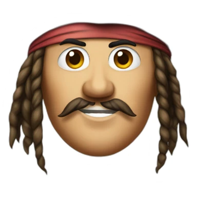 Jack sparrow with pirate hat sticker
