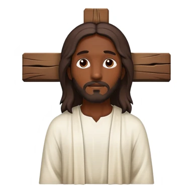 Dark skin christ Jesus on the cross sticker