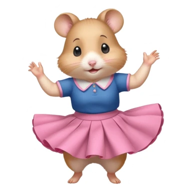 hamster girl dancing with skirt sticker