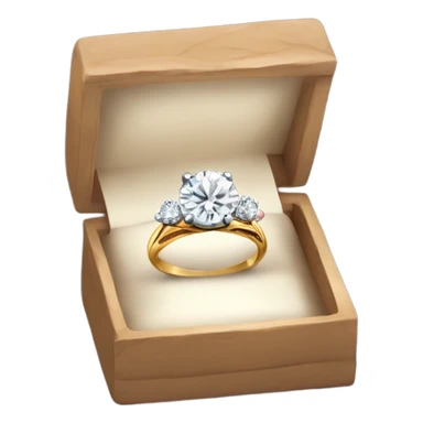 Diamond ring in a box with bouquet of roses  sticker