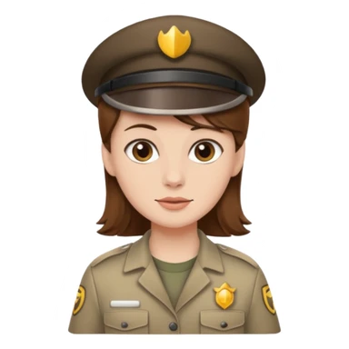 Zookeeper with brown hair with bird white skin no hat sticker